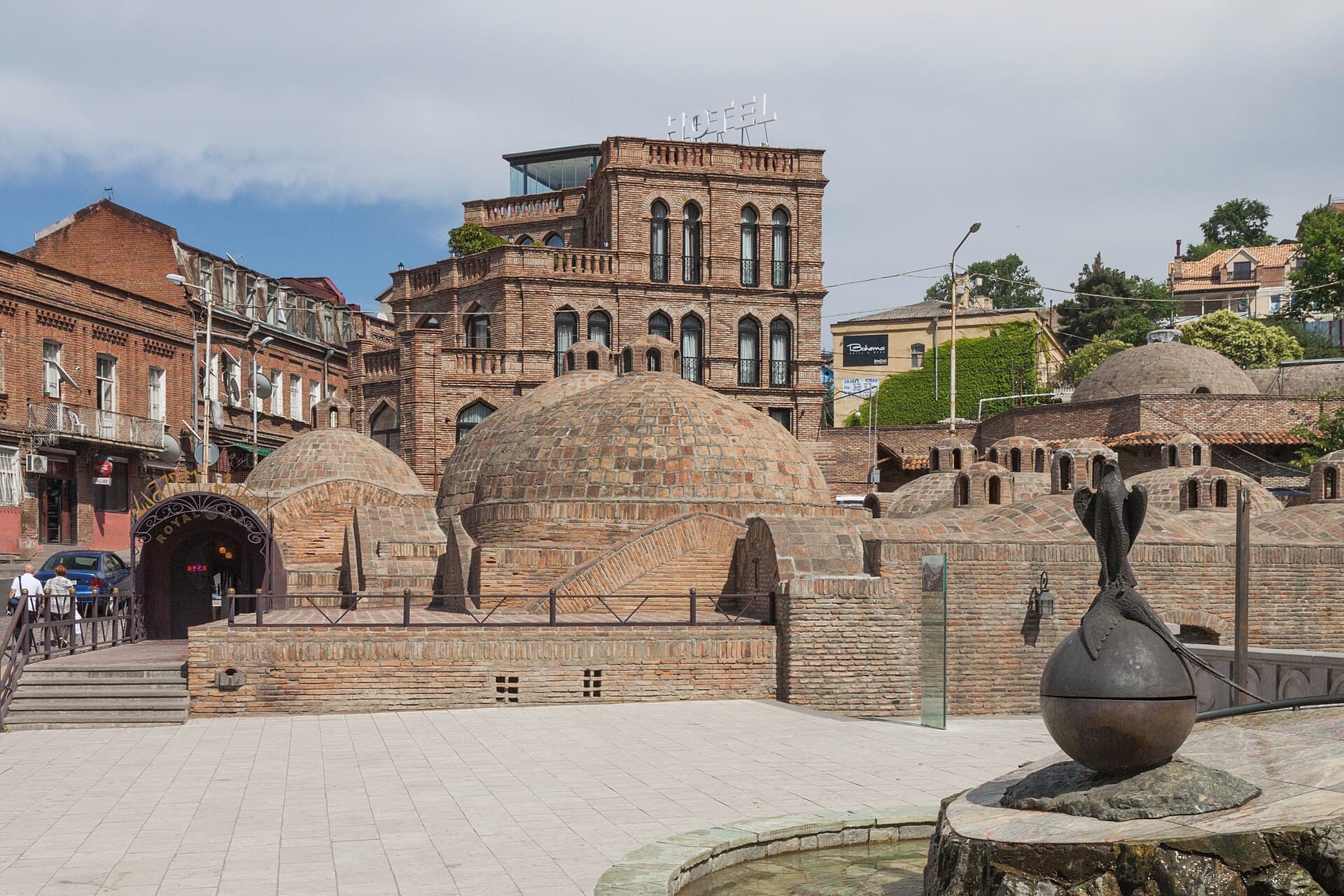 The historic Abanotubani sulfur-bath quarter in Old Tbilisi